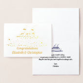 の結婚おめでとうセーリングクルーズ 箔カード (ディスプレー)