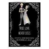 の結婚おめでとうハロウィーンのスケルトンカップル (正面)