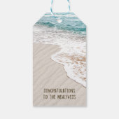 の結婚おめでとうビーチハート ギフトタグ (裏面)