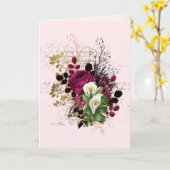 の結婚おめでとう名前の追加バラEphemera カード (黄色い花)