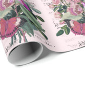 の結婚おめでとう名前の追加バラEphemera ラッピングペーパー (ロールコーナー)