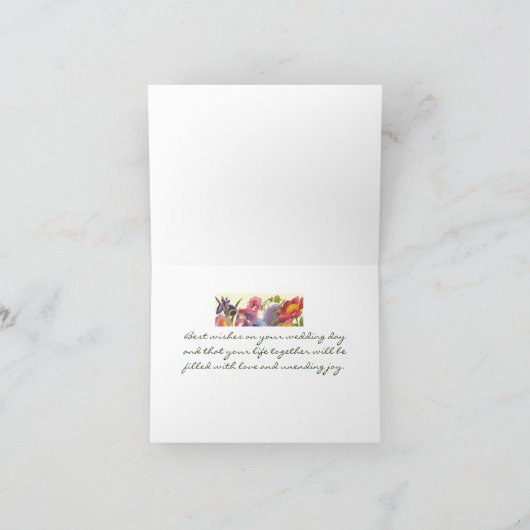 の結婚おめでとう最高のと願い カード (内部)