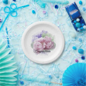 の結婚おめでとう牡丹紙プレート ペーパープレート (パーティー)