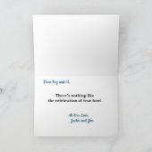 の結婚おめでとう馬と乳母車 カード (内部)