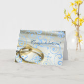 の結婚おめでとう（カスタマイズ可能なカラー） カード (黄色い花)