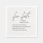 の結婚おもしろいエンボスフローラデザイン スタンダードカクテルナプキン (正面)