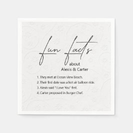 の結婚おもしろいエンボスフローラデザイン スタンダードカクテルナプキン