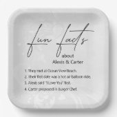 の結婚おもしろいハート ペーパープレート (正面)