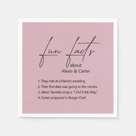 の結婚おもしろいバラ スタンダードカクテルナプキン (正面)