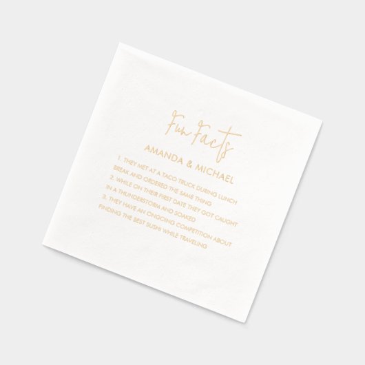 の結婚おもしろい事実トリビモダンア 箔ナプキン (左)