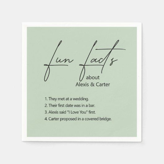 の結婚おもしろい事実 スタンダードカクテルナプキン (正面)