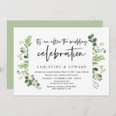 の結婚お祝いの後の結婚駆け落ち 招待状 (正面/裏面)