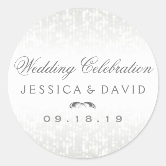 の結婚お祝いラウンド名&日付ステッカー ラウンドシール (正面)