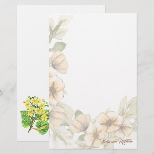 の結婚お願い 便箋 (正面/裏面)