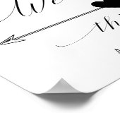 の結婚この方法のスクリプエレガントト方向記号 ポスター (角)