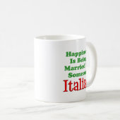 の結婚した幸せイタリアン コーヒーマグカップ (正面右)