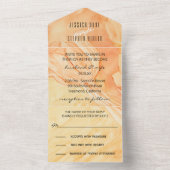 の結婚すべて1つの招待状の新鮮な花 オールインワン招待状 (内側)