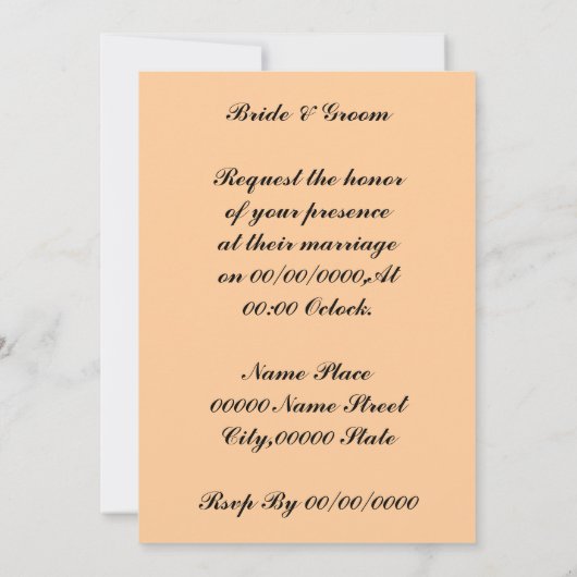 の結婚するヴィンテージレトロ 招待状 (裏面)