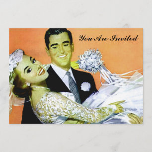 の結婚するヴィンテージレトロ 招待状