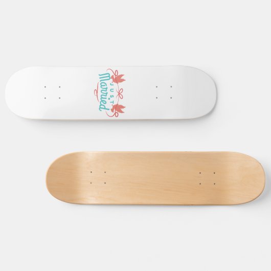 の結婚たった今結婚しました2鳥ギフトカラフルアイディア スケートボード (横)