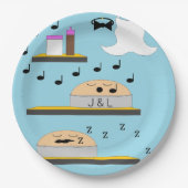 の結婚つや消し前のケーキ ペーパープレート (正面)