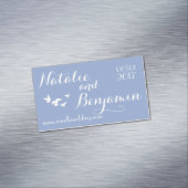 |の結婚のウェブサイト及び日付を結婚する平静 マグネット名刺 (インサイチュ)