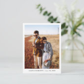 の結婚はがきゲストブックカスタム写真テンプレート ポストカード (スタンド正面)