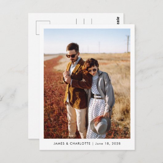 の結婚はがきゲストブックカスタム写真テンプレート ポストカード (正面/裏面)