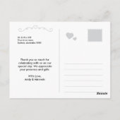 の結婚はがき結婚のフォトカードサンキューカード ポストカード (裏面)