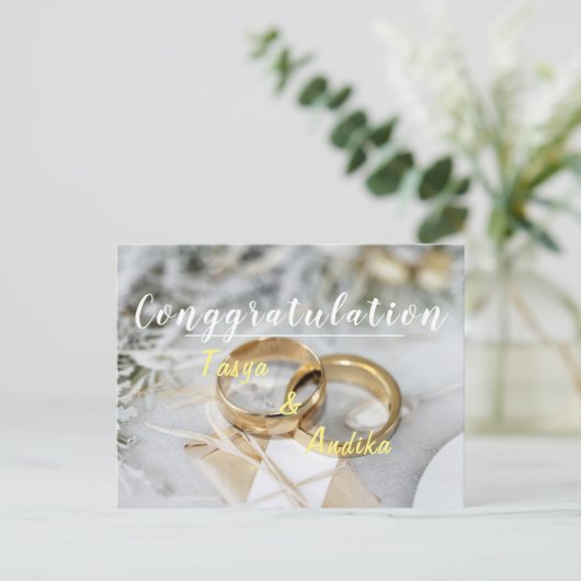 の結婚はがき ポストカード (スタンド正面)