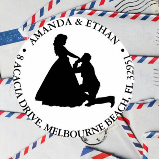 の結婚ひざまずく男性テーマ セルフインキングスタンプ