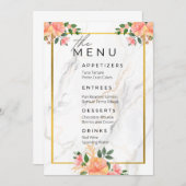 の結婚ひな形：メニュー 招待状 (正面/裏面)