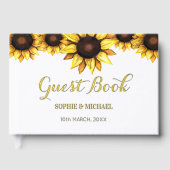 の結婚ひまわりフローラ白 ゲストブック (正面)