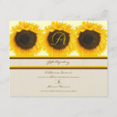 の結婚ひまわり挿しギフト登録カード エンクロージャーカード (裏面)