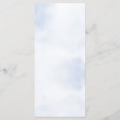 の結婚ほこりっぽい青い水の色のアイボリー花ディナー メニュー (裏面)