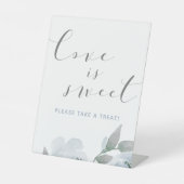 の結婚ほこりっぽい青い水色の愛は甘い 台座サイン (正面)