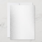 の結婚ほこりっぽい青い水色の花シルバー 招待状 (裏面)