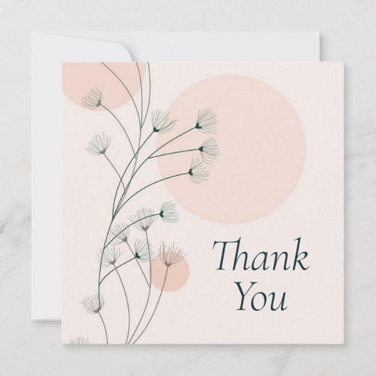 の結婚またはシャワーサンキューカード 招待状 (正面)