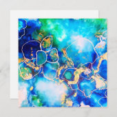 の結婚またはシャワーサンキューカード 招待状 (正面/裏面)