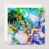 の結婚またはシャワーサンキューカード 招待状 (正面/裏面)