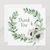 の結婚またはシャワーサンキューカード 招待状 (正面/裏面)