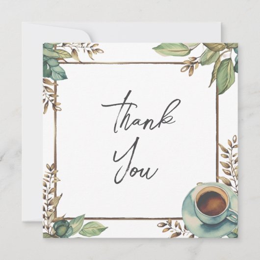 の結婚またはシャワーサンキューカード 招待状 (正面)