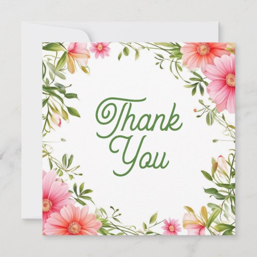 の結婚またはシャワーサンキューカード 招待状 (正面)