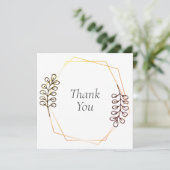 の結婚またはシャワーサンキューカード 招待状 (スタンド正面)