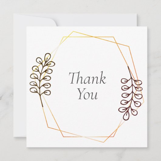 の結婚またはシャワーサンキューカード 招待状 (正面)