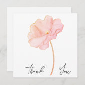 の結婚またはシャワーサンキューカード 招待状 (正面/裏面)