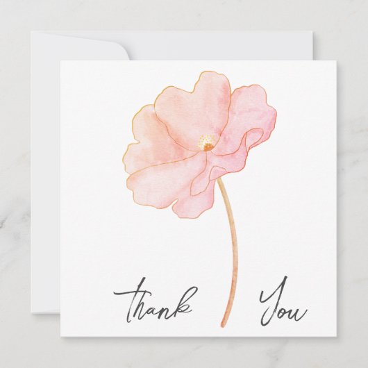 の結婚またはシャワーサンキューカード 招待状 (正面)