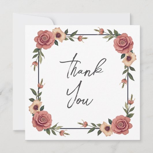 の結婚またはシャワーサンキューカード 招待状 (正面)