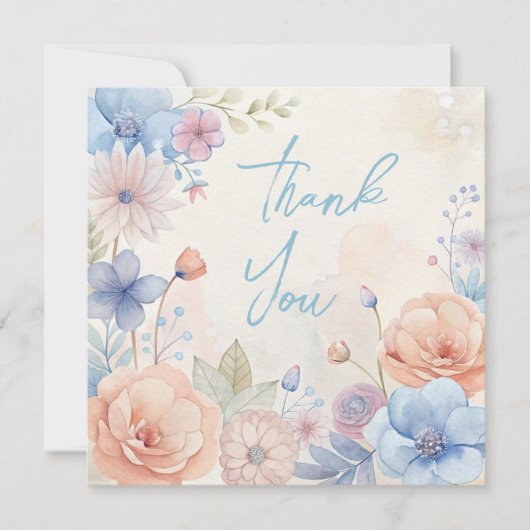 の結婚またはシャワーサンキューカード 招待状 (正面)