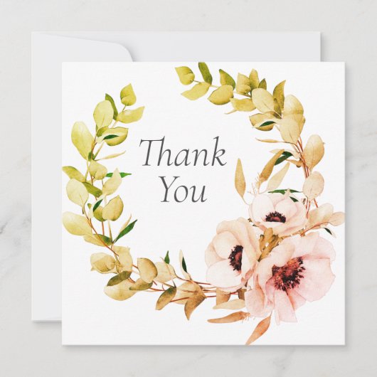 の結婚またはシャワーサンキューカード 招待状 (正面)